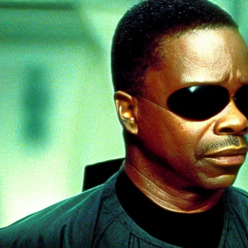 Image similar to A still of Levar Burton as Morpheus in The Matrix (1999)