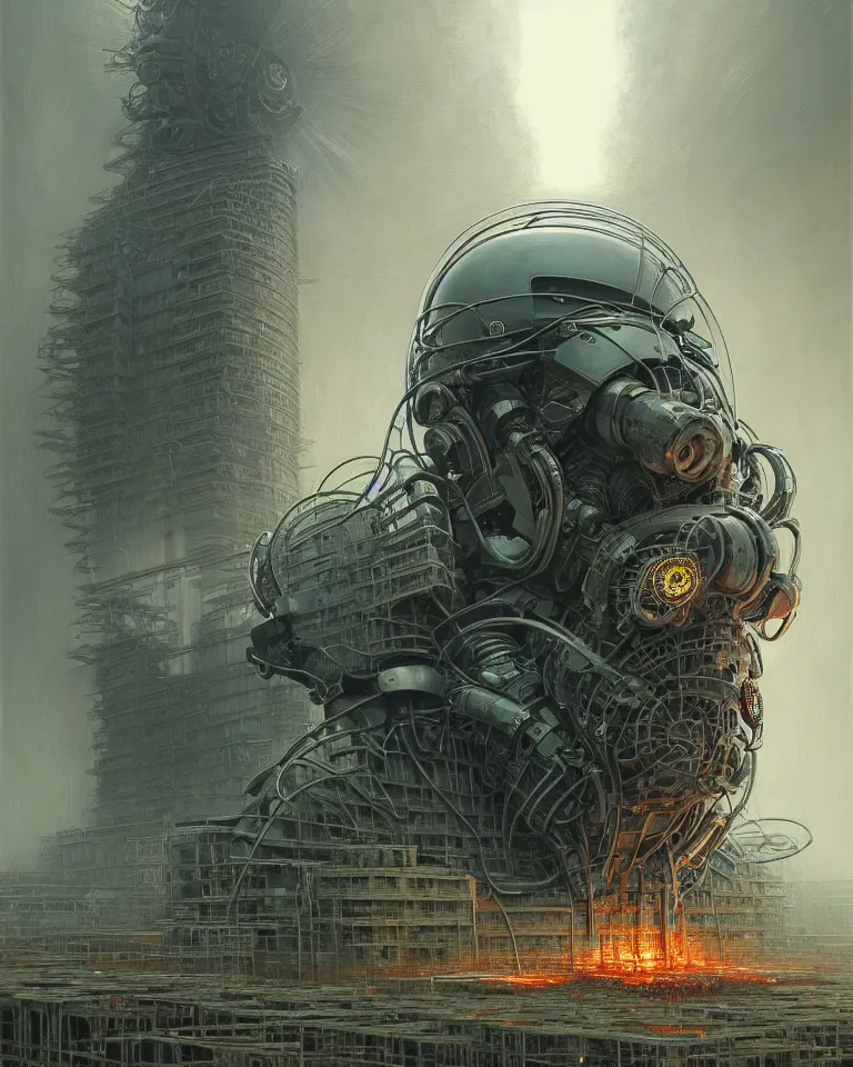 Image similar to low angle shot of a cyberpunk robot character, in chernobyl, intricate, elegant, highly detailed, centered, digital painting, artstation, concept art, smooth, sharp focus, illustration, artgerm, tomasz alen kopera, peter mohrbacher, donato giancola, joseph christian leyendecker, wlop, boris vallejo