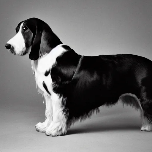 Prompt: A bassett hound who is a detective, back lighting, noir film