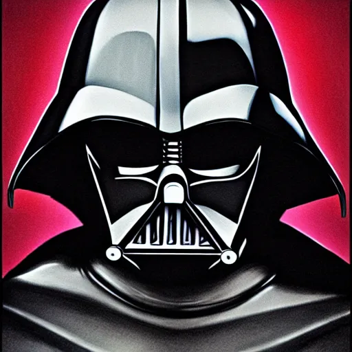 Image similar to darth vader in the style of H. R Giger