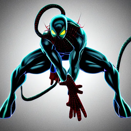 Image similar to cell-shaded venom in the style of Ultimate Spider-Man (2005 videogame), 4k