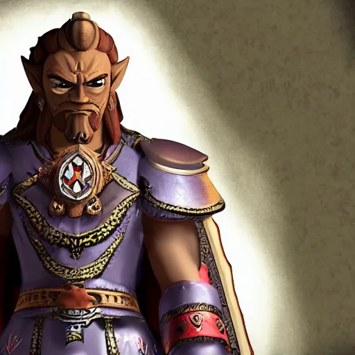 Prompt: Ganondorf as a wise father figure, professional headshot, LinkedIn