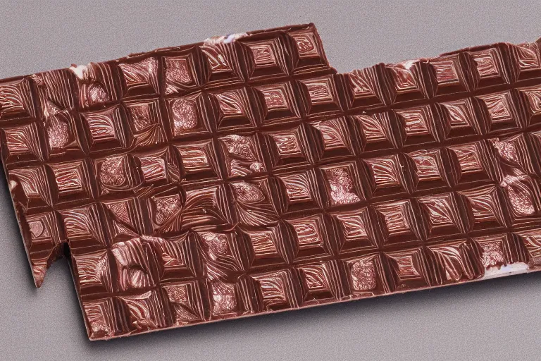 Prompt: product photo of a fractal pattern chocolate bar, DSLR, 4k, studio lighting, ultra high quality