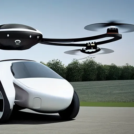 Image similar to a flying car that looks like a drone flying