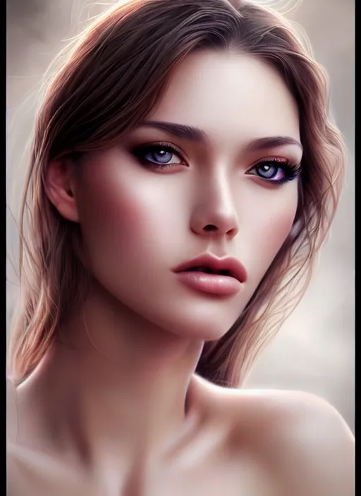 Image similar to a gorgeous female photo, professionally retouched, soft lighting, half body shot, realistic, smooth face, perfect eyes, symmetrical, wide angle, sharp focus on eyes, 8 k high definition, insanely detailed, intricate, elegant, art by artgerm