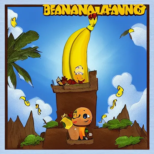 Image similar to banana going to heaven. perfection. digital art by meeple