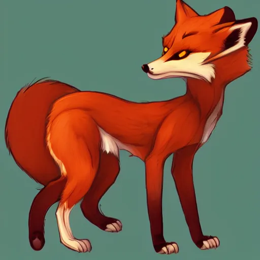 Image similar to an anthropomorphic fox, fursona!!!! trending on furaffinity, by kawacy, trending on artstation