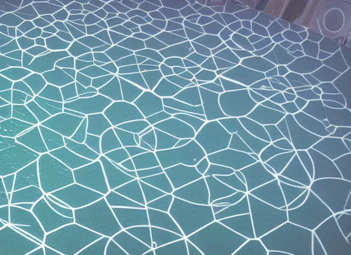 Image similar to tessellating hexagonal grid of aquariums