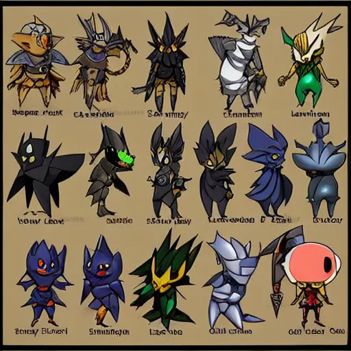 Prompt: dark souls in the style of pokemon
