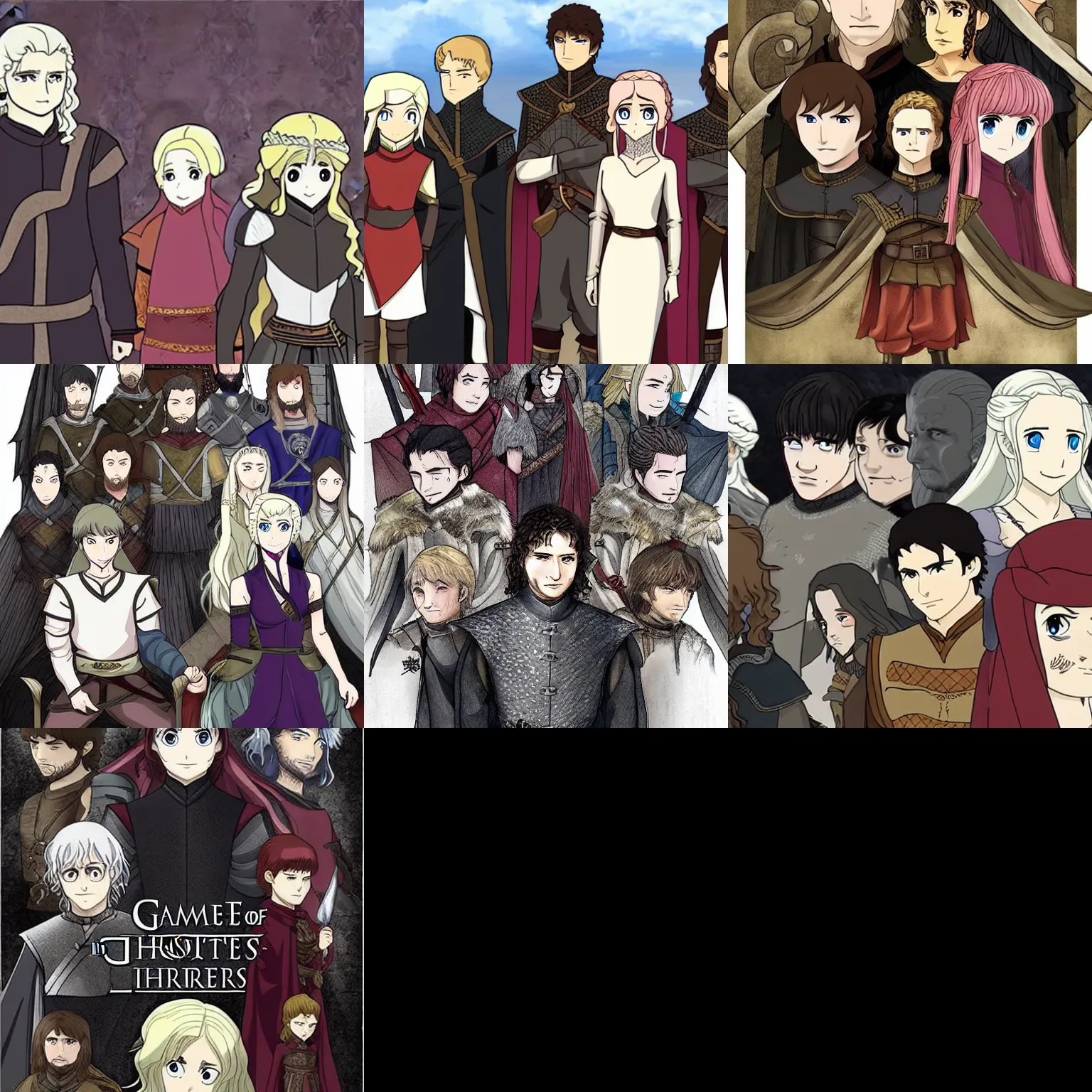 Prompt: Game of Thrones as a anime