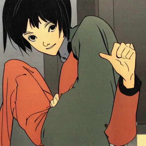 Prompt: a character by satoshi kon