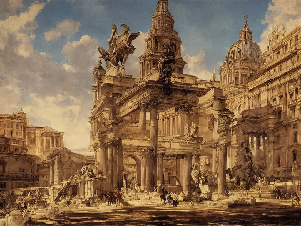 Image similar to vision of rome by adolf hiremy hirschl