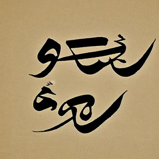 Prompt: poem written in arabic chinese script