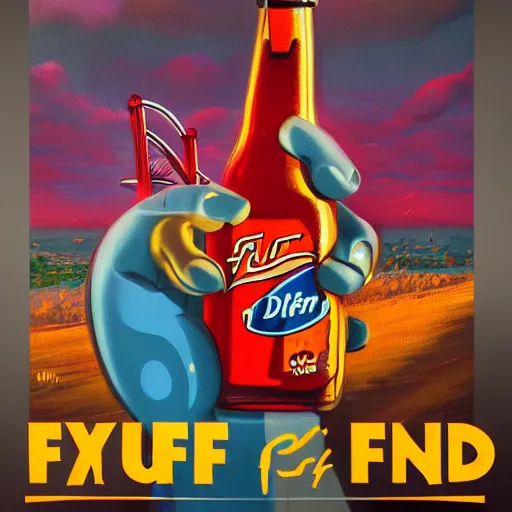 Image similar to Duff beer, marketing product photo, vivid colors, elegant, concept art, sharp focus, digital art, Hyper-realistic, 4K, Unreal Engine, Highly Detailed, HD, Dramatic Lighting by Brom, golden hour, trending on Artstation