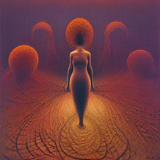 Image similar to fractal, julia set by beksinski