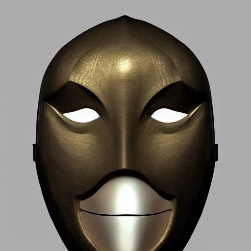 Image similar to venetian bauta mask, futuristic, houdini render
