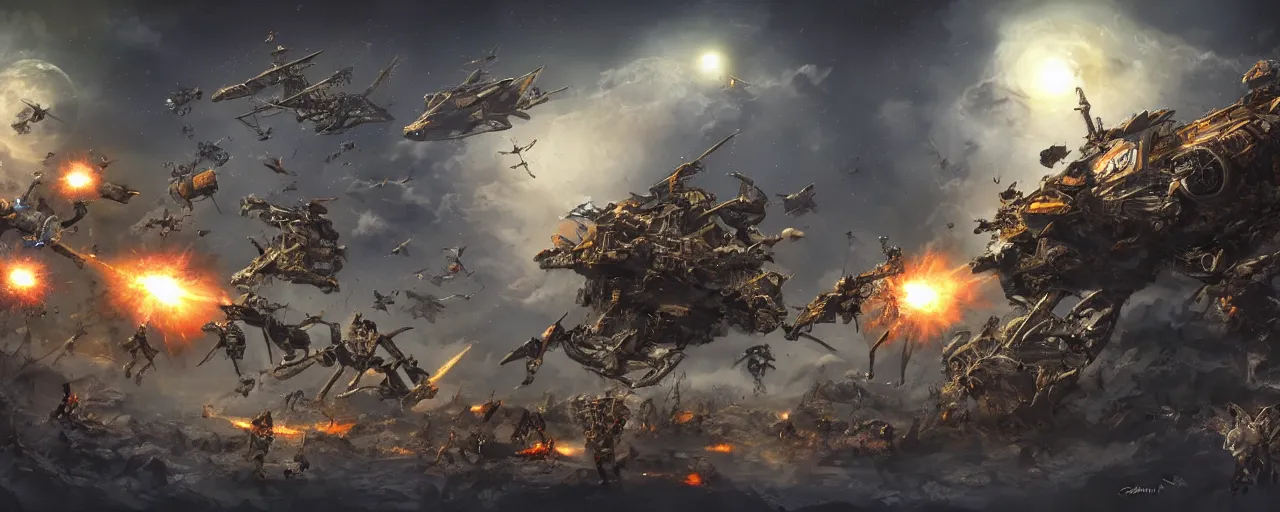 Image similar to fantasy monkey war in space, concept art, 4 k