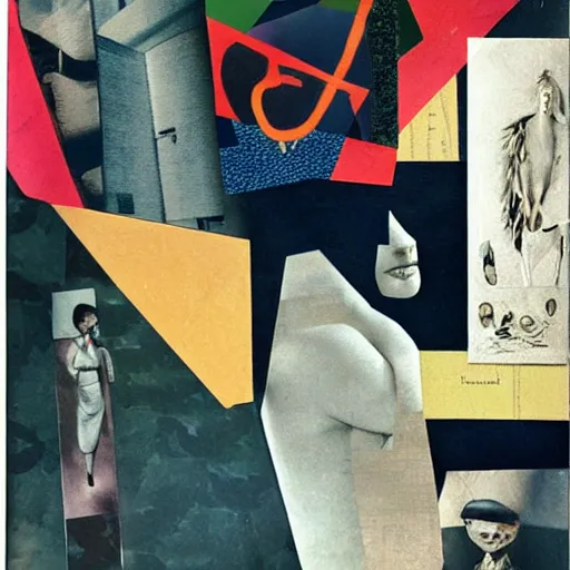 Image similar to abstract magazine collage by hannah hoch