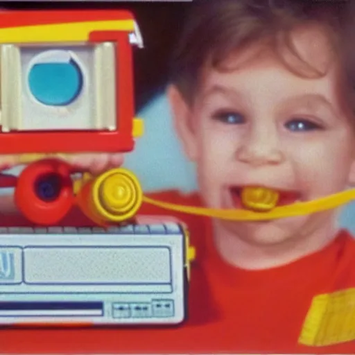 Image similar to vhs footage of an 8 0 s creatacrittles toy commercial