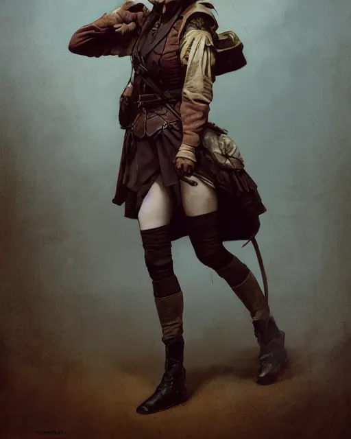 Image similar to hyper realistic photo of victorian hunter girl full body, cinematic, artstation, cgsociety, greg rutkowski, james gurney, mignola, craig mullins, jean baptiste monge, brom