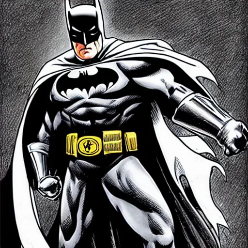 Image similar to Batman drawn by Bruce trimm