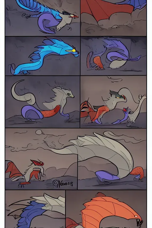 Image similar to a graphic novel comic about dragons, wings of fire comic, by mike holmes, webcomic, cartoon