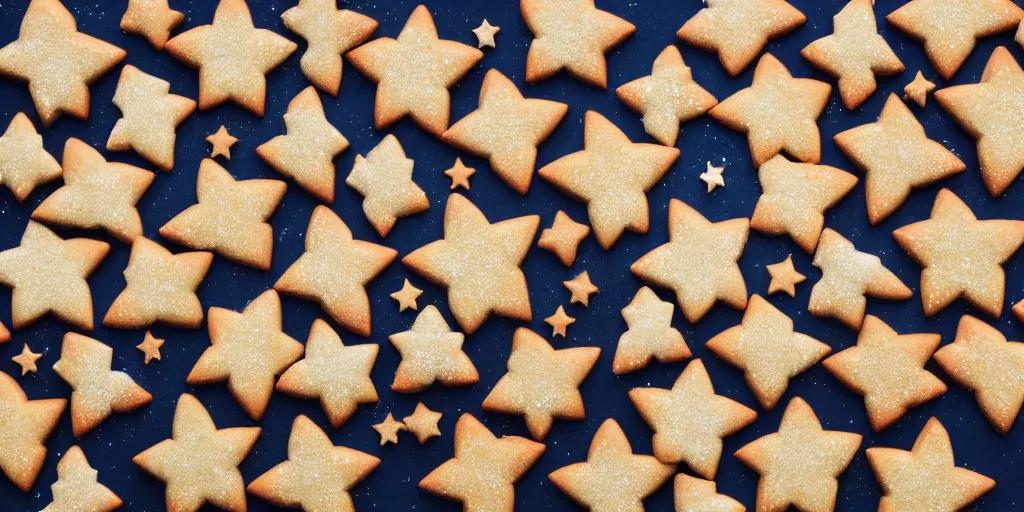 Prompt: stars represented as cookies