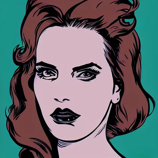 Image similar to lana del rey by tim doyle