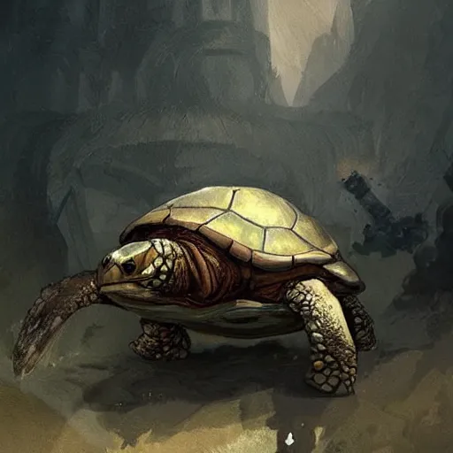 a badass turtle fighter with a shield made out of a | Stable Diffusion ...