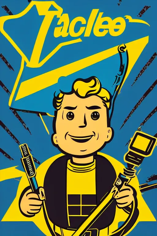 Image similar to fallout 7 6 retro futurist illustration art by butcher billy, sticker, colorful, illustration, highly detailed, simple, smooth and clean vector curves, no jagged lines, vector art, smooth andy warhol style