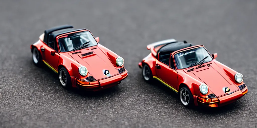 Image similar to Hot Wheels, 1989 Porsche 911 Targa, cinematic, 8k, depth of field, bokeh.