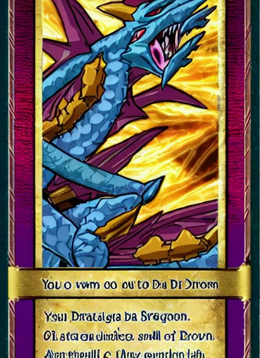 Image similar to yu - gi - oh card of a dragon