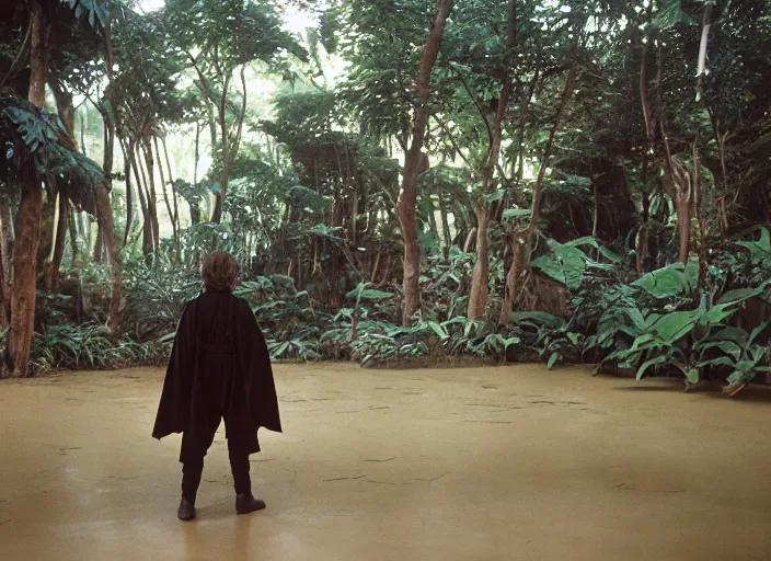 Image similar to luke skywalker at the new jedi temple school jungle. Photographed with Leica Summilux-M 24 mm lens, ISO 100, f/8, Portra 400