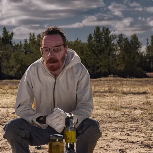 Image similar to Live Action Still of Bryan Cranston dressed as and playing Jesse Pinkman in Breaking Bad, real life, hyperrealistic, ultra realistic, realistic, highly detailed, epic, HD quality, 8k resolution, body and headshot, film still