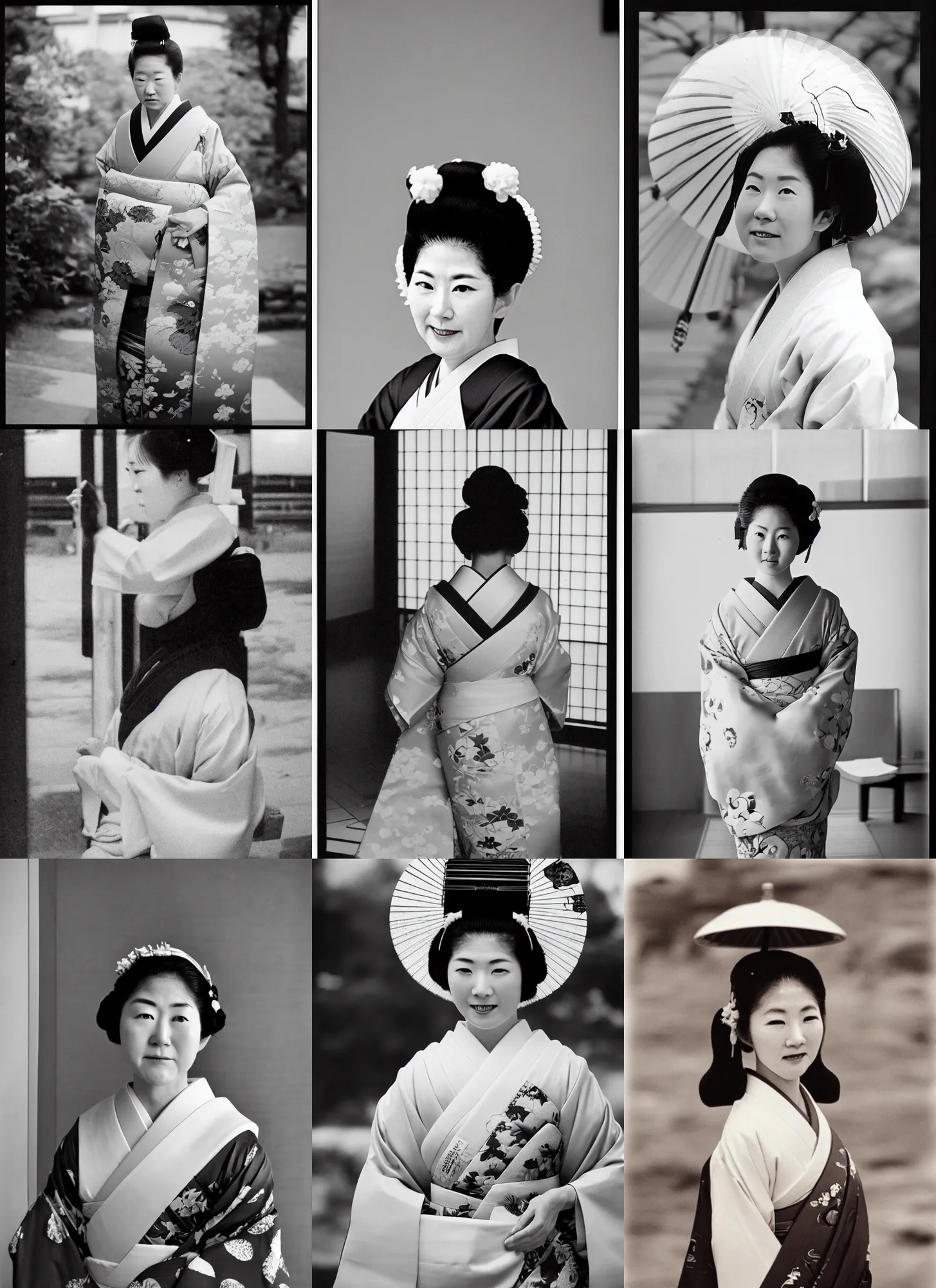 Prompt: Portrait Photograph of a Japanese Geisha Arista EDU Ultra 100
