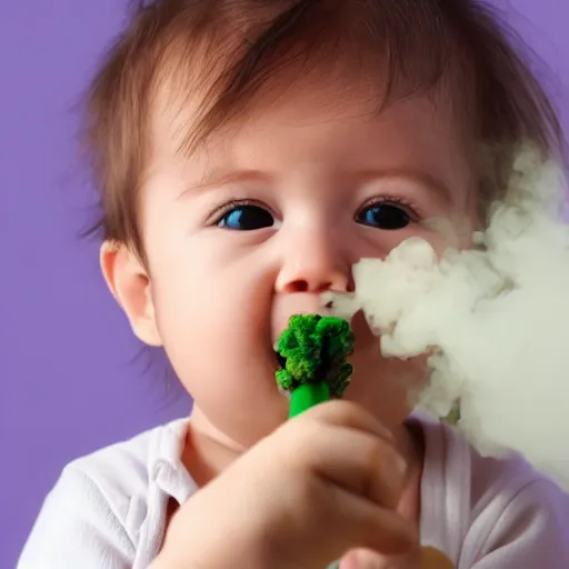 Image similar to baby smoking weed