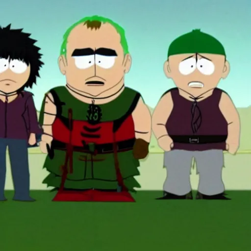 Image similar to berserk characters in an episode of south park