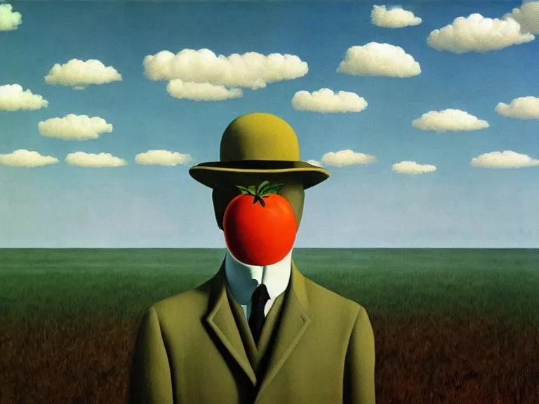 Image similar to life, painting by rene magritte, high detail, high resolution