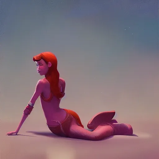 Prompt: Disney's Ariel, artwork by Sergey Kolesov, arstation,