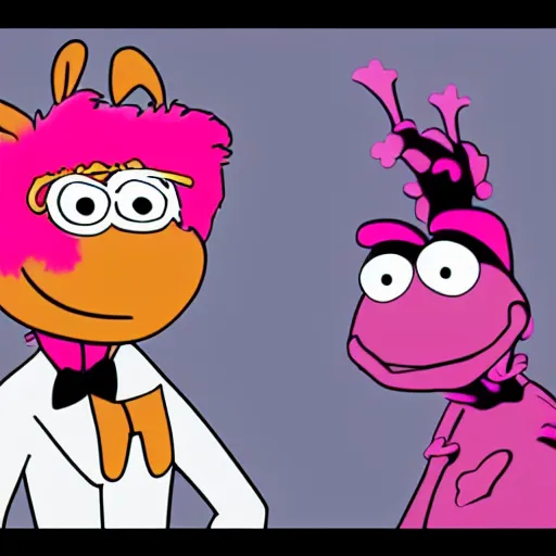 Image similar to Dexter from Dexters Laboratory depicted as a muppet
