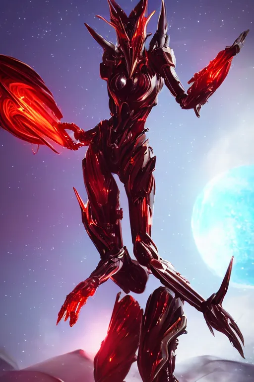 Prompt: galactic hyperdetailed elegant beautiful stunning giantess anthropomorphic mecha sexy hot female dragon goddess, sharp spines, sharp metal ears, sharp red eyes, smooth red skin, smooth black armor, bigger than galaxy, epic proportions, epic scale, epic size, warframe destiny fanart, furry, dragon art, goddess, giantess, furaffinity, octane render