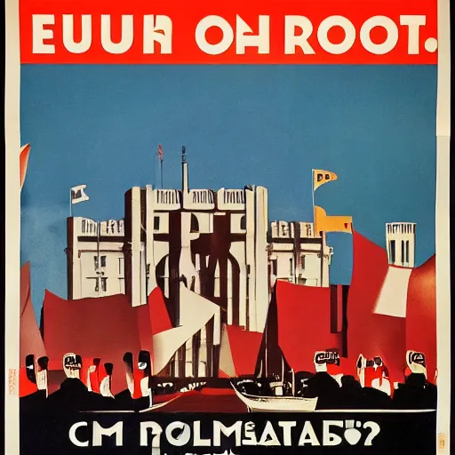 Prompt: 1 9 3 0 propaganda poster european union