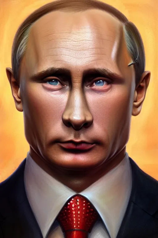 Image similar to vladimir putin as a cartoon character patrick star from sponge bob, realistic portrait, symmetrical, highly detailed, digital painting, artstation, concept art, smooth, sharp focus, illustration, cinematic lighting, art by artgerm and greg rutkowski and alphonse mucha