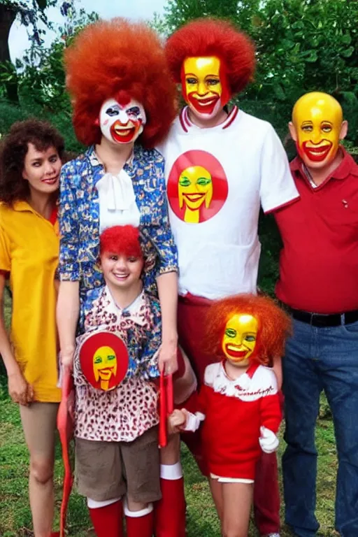 Image similar to family photo of ronald mcdonald