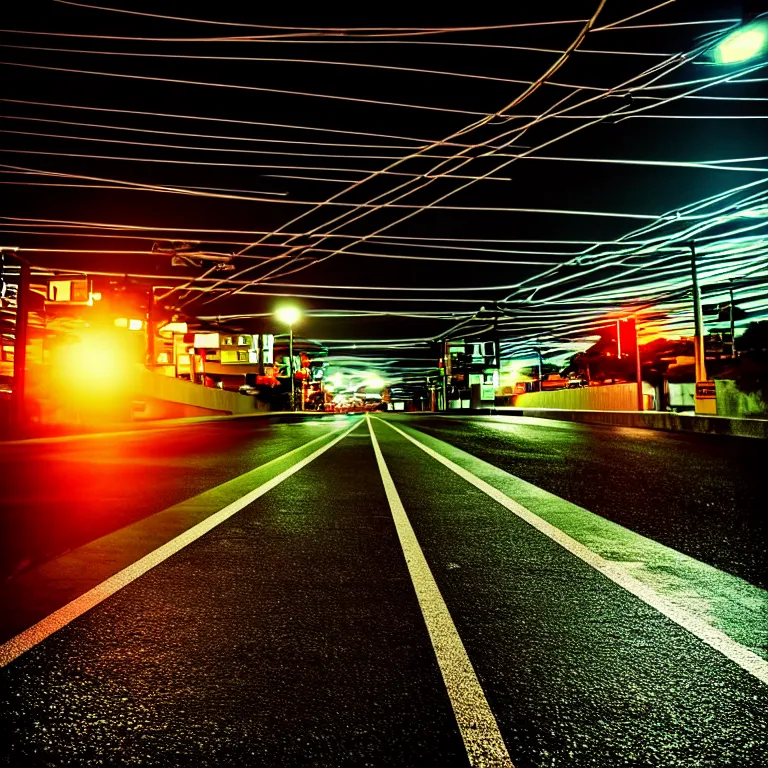 Image similar to close-up-photo JZX90 drift middle of street, sunset kanagawa prefecture, night, cinematic color, photorealistic, highly detailed,