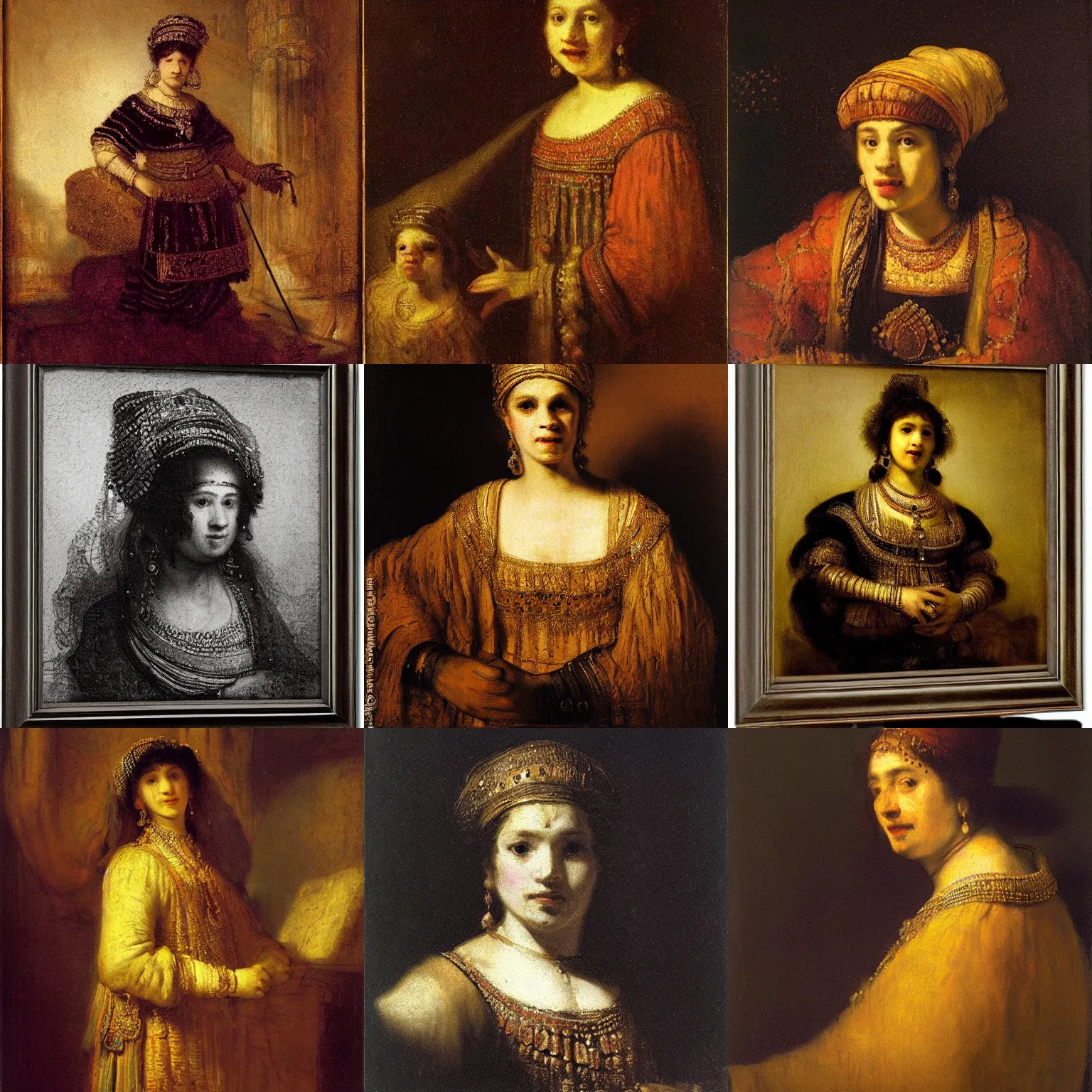 Prompt: Portrait of Scheherazade by Rembrandt