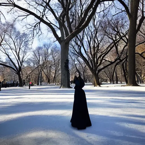 Prompt: anya taylor joy in central park at winter, ultra detailed, ultra realistic, photorealistic dynamic light, fan photo