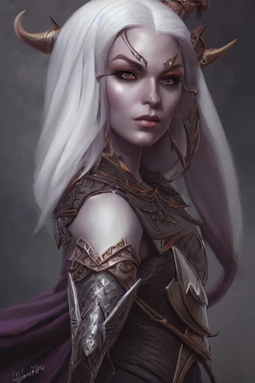 Image similar to dark elf princess, highly detailed, d & d, fantasy, highly detailed, digital painting, trending on artstation, concept art, sharp focus, illustration, art by artgerm and greg rutkowski and fuji choko and viktoria gavrilenko and hoang lap