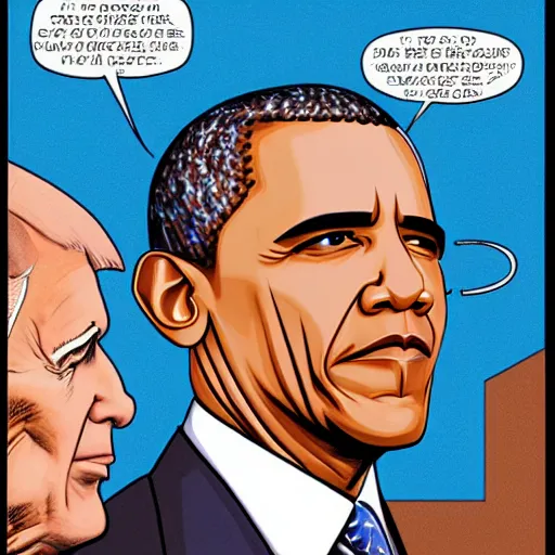 Image similar to president obama looking at the camera, symmetrical shot, drawn by dave gibbons