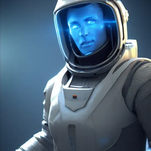 Man in a Spacesuit Graphic Art by Steve from HueForge